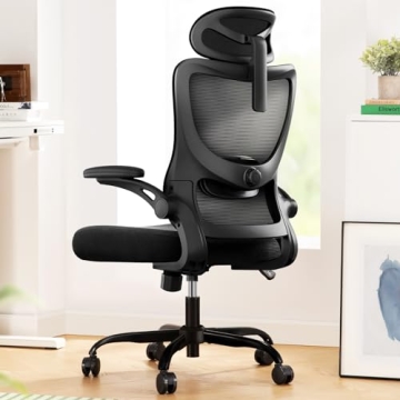 Marsail Ergonomic Office Chair: Office Computer Desk Chair with High Back Mesh and Adjustable Lumbar...