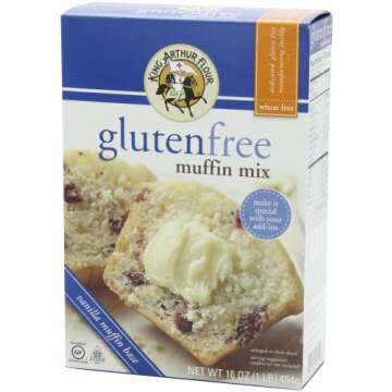 King Arthur Gluten Free Muffin Mix Pack of 3 16oz