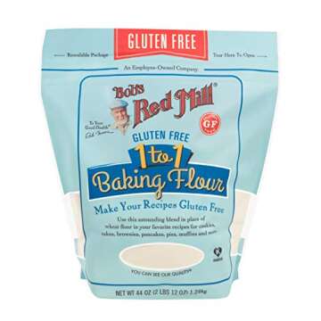 Bob's Red Mill Gluten Free 1 to 1 Baking Flour, 44oz (Pack of 1) - Non GMO, Vegan, Kosher