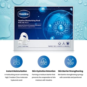 Vaseline Moisturizing Facial Mask Sheets for All Skin Types