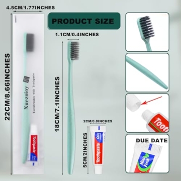 Xuezoioy Disposable Toothbrush Kit 30 Pack for Homeless Care