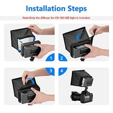 Neewer 5.9x6.7 inches/15x17 centimeters Camera Collapsible Diffuser Mini Softbox for CN-160, CN-126 and CN-216 LED Light