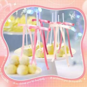 Canlierr Twist Tie Bows - 72 Pastel Satin Ribbons