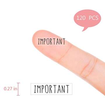 Important Monthly Planner Stickers, 120 Clear Header Labels Scrapbooking Crafting Stickers