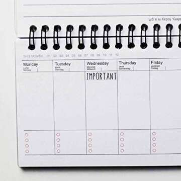 Important Monthly Planner Stickers, 120 Clear Header Labels Scrapbooking Crafting Stickers