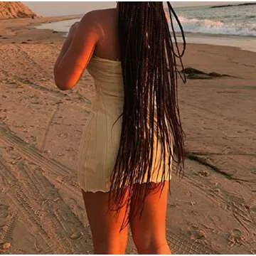 Women Summer Sexy Dress Halter Sleeveless Bodycon Casual Party Tank Top Dress Straps Midi Spaghetti Dress (#21-Yellow, M)