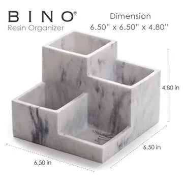 BINO Multi Purpose 4 Compartment Organizer - Make up Organizer for Vanity - Makeup Holders for Bathr...