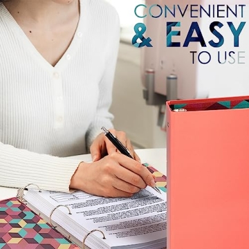 Stylish Emraw 1.5" Trendsetters 3-Ring Binders - 4 Pack