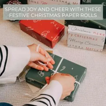 Beautiful Christmas Gift Wrapping Paper Rolls For Small & Medium Size Gifts - Set of 3 Quality Paper Rolls With Cute Designs - Add a Touch of Magic to Every Gift You Wrap - 17 in x 120 in Per Roll