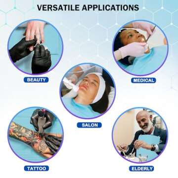 Disposable Dental Bibs (Pack of 125) 13"x 18" - 3 Ply Waterproof Tattoo Supplies Cover for Patients - Dentist, Esthetician Supplies Tray Cover Nail Table Cover Eyelash Supplies (Pink)