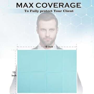 Disposable Dental Bibs (Pack of 125) 13"x 18" - 3 Ply Waterproof Tattoo Supplies Cover for Patients - Dentist, Esthetician Supplies Tray Cover Nail Table Cover Eyelash Supplies (Pink)