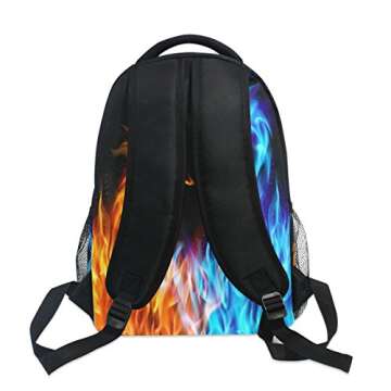 Kcldeci Fire Dragon Waterproof School Backpack for Kids