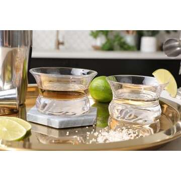 Historically Modern Designs The Oaxaca Tequila & Mezcal Glass Glass Set of 2
