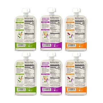 Serenity Kids 6+ Months Certified Organic Baby Food Pouches Veggie Puree - No Sugary Fruits/Added Su...
