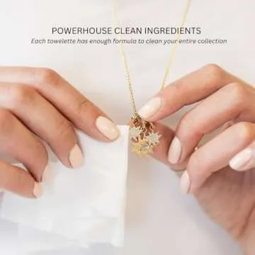 Shinery Radiance Towelettes, Jewelry Cleaning Cloth Wipe with No Rinse Required for On The Go, One Pack of 10