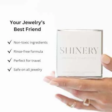 Shinery Radiance Towelettes, Jewelry Cleaning Cloth Wipe with No Rinse Required for On The Go, One Pack of 10