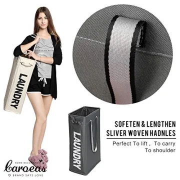 Caroeas Slim Laundry Hamper for Space Saving and Style