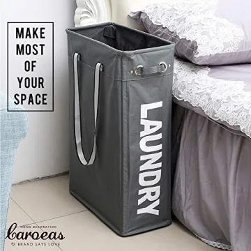Caroeas Slim Laundry Hamper for Space Saving and Style