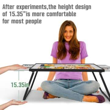Puzzle Table 1500pcs(Color Package Box),Jigsaw Puzzle Table Metal,Puzzle Table with Drawers,Puzzle B...