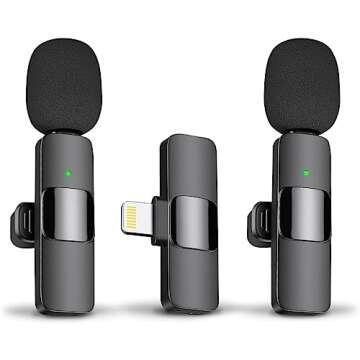 PQRQP Mini Microphone: Wireless Lavalier for Podcasts, Interviews, and More!