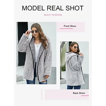 Dokotoo Women's Winter Hooded Fleece Coat for Cozy Comfort