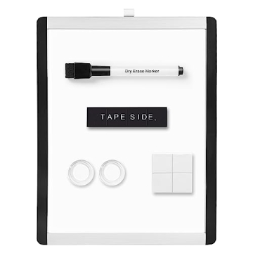 Compact Magnetic Whiteboard with Marker and Magnets