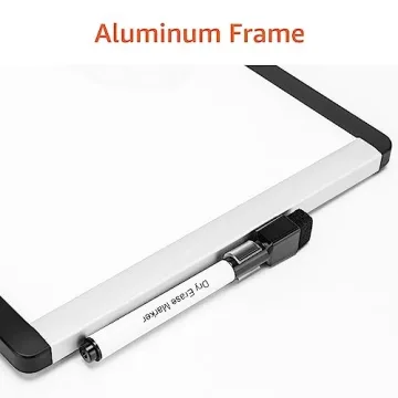 Compact Magnetic Whiteboard with Marker and Magnets