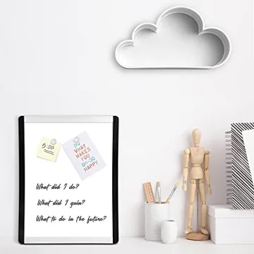 Compact Magnetic Whiteboard with Marker and Magnets