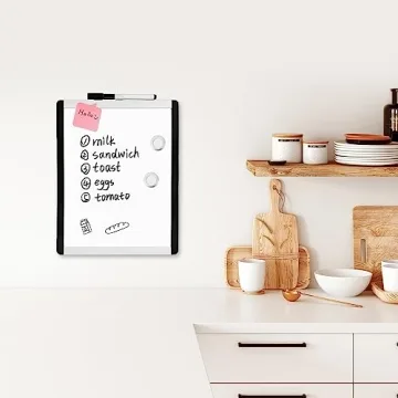 Compact Magnetic Whiteboard with Marker and Magnets