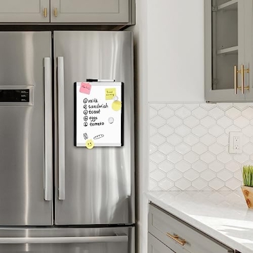 Compact Magnetic Whiteboard with Marker and Magnets