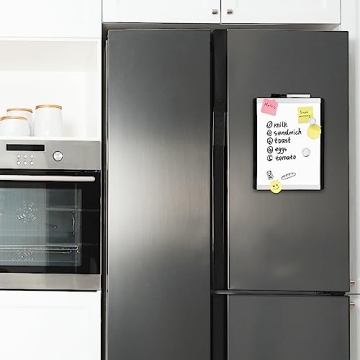 Compact Magnetic Whiteboard with Marker and Magnets