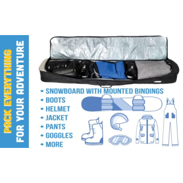 Athletico Peak Padded Snowboard Bag - Durable & Stylish Gear Protection