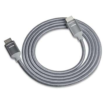 Amazon Basics 6-Foot High-Speed 4K HDMI Cable with Durable Braided Design