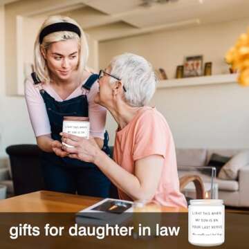 Homslover Daughter in Law Funny Lavender Candle Gifts