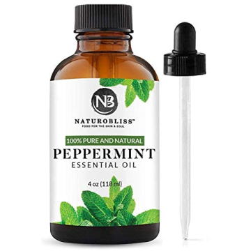 NaturoBliss Peppermint Essential Oil, 100% Pure and Natural Therapeutic Grade, Premium Quality Peppe...