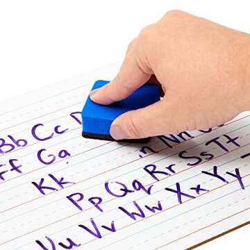 Juvale 12 Pack Double Sided Small Dry Erase White Boards with Lines - Whiteboards for Students and Classroom Supplies (9x12 in)