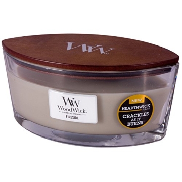 WoodWick Ellipse Candle | Fireside Scent | 16oz | Up to 50 Hour Burn Time | Elegant Home Decor