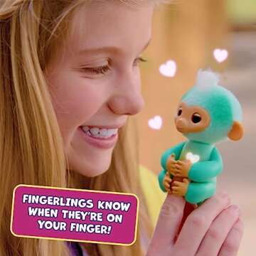 Fingerlings 2023 New Interactive Baby Monkey Reacts to Touch – 70+ Sounds & Reactions – Harmony ...
