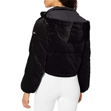 Alo Yoga Women's Velvet Puffer, Black, Large