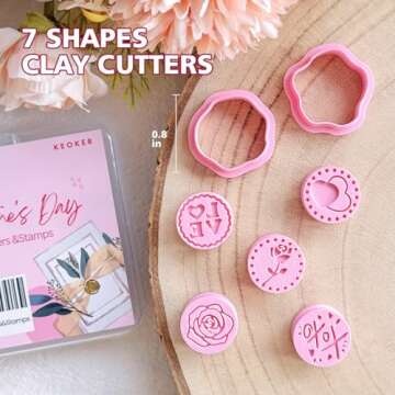 Keoker Valentine's Polymer Clay Cutters and Stamps