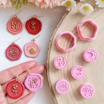 Keoker Valentine's Polymer Clay Cutters and Stamps