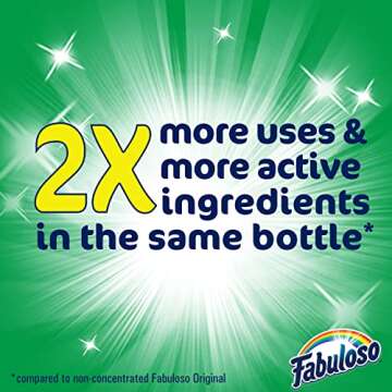 Fabuloso Multi-Purpose Cleaner & Floor Cleaner, 2X Concentrated, Lavender Scent, 56 fluid ounces