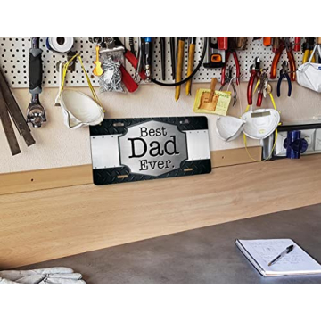 ThisWear Best Dad Ever Vanity Plate for Cars