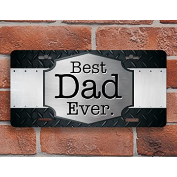 ThisWear Best Dad Ever Vanity Plate for Cars