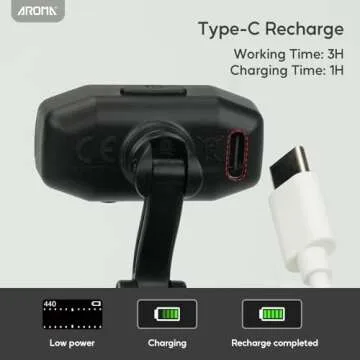 Aroma Rechargeable Clip On Guitar Tuner for Accurate Tuning