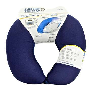 Cloudz Microbead Travel Neck Pillow - Blue