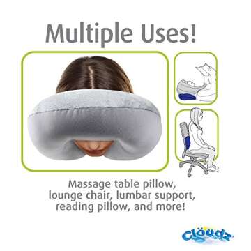 Cloudz Microbead Travel Neck Pillow - Blue
