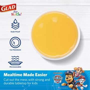 Glad for Kids Paw Patrol Paper Cups Disposable Paper Cups, Blue, 20 Count for Kids Paw Patrol Paper Plates | Disposable Paw Patrol Plates for Kids