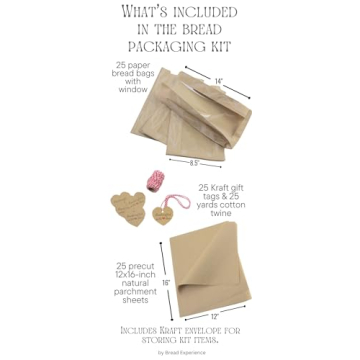 Bread Packaging Kit for Homemade Gifts with Parchment Paper