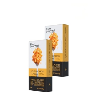 Fiber Gourmet Mac and Cheese - Healthy & Cheesy Comfort Food, Low-Calorie, Fiber-Rich Option